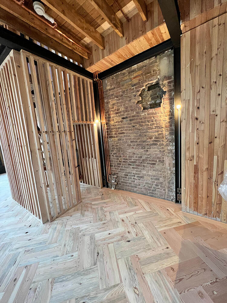 new staircase in Essex home