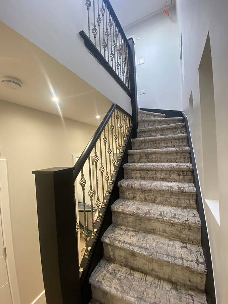 new staircase in Essex home