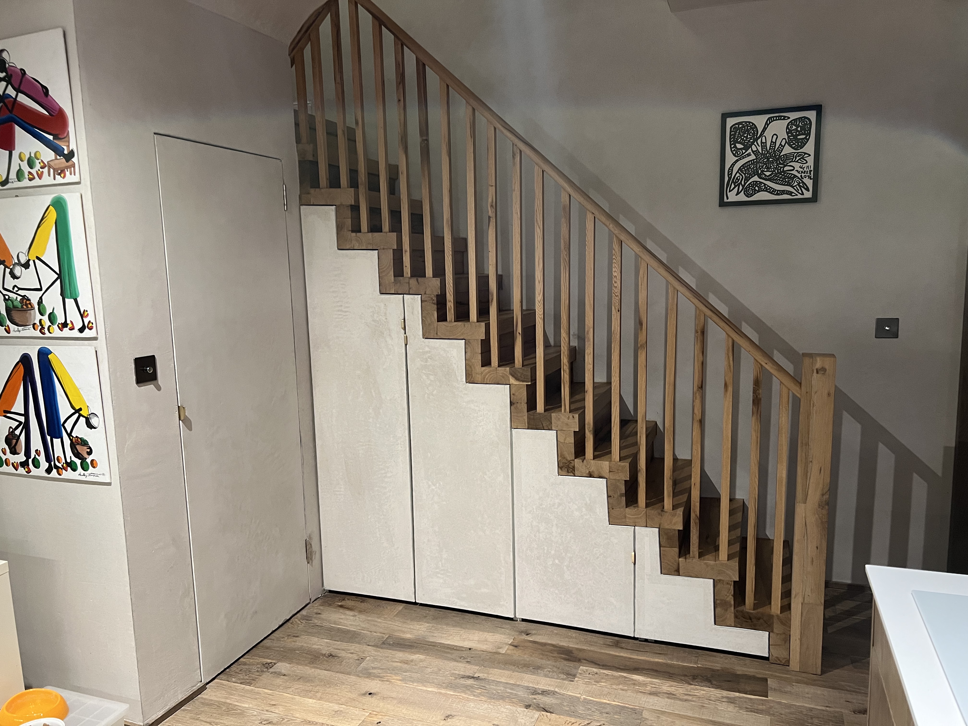 new staircase in Essex home